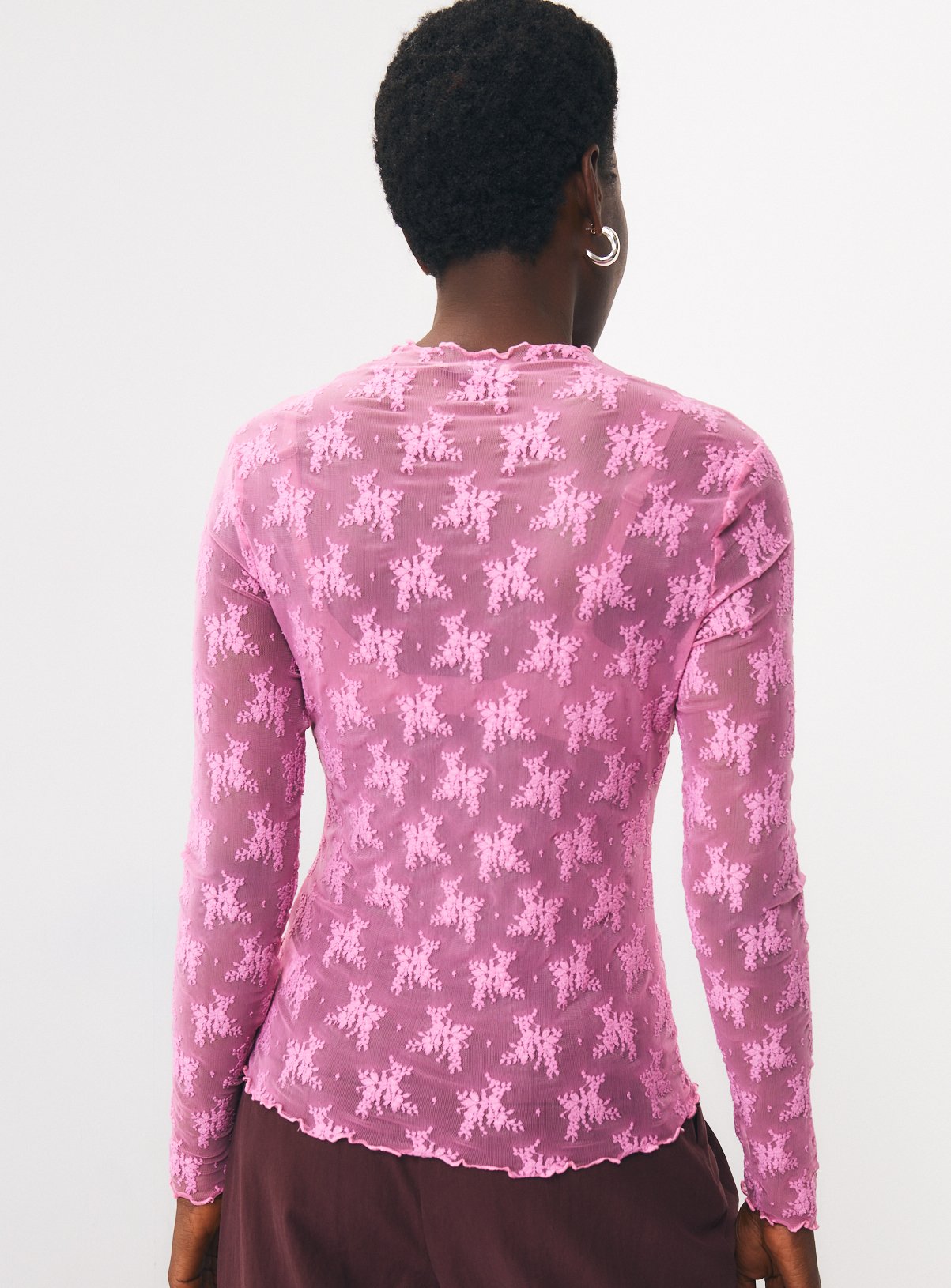 Bright Pink Decadence Lace Second Skin Top 20 - Image 4 thumbnail